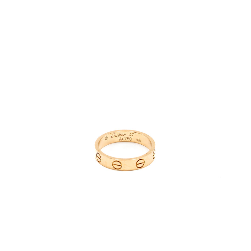 Cartier Size 47 Love Ring Small Model Rose Gold