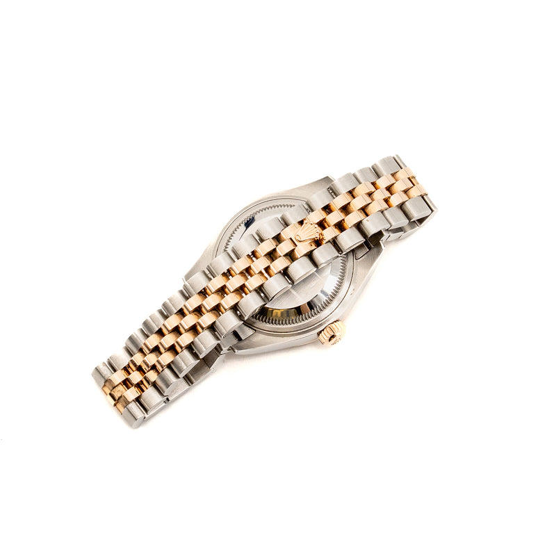 Rolex 28mm Lady-Datejust Oystersteel/Everose Gold/Diamonds, Oliver Green Dial, Jubilee Bracelet, Model: M279381RBR-0007