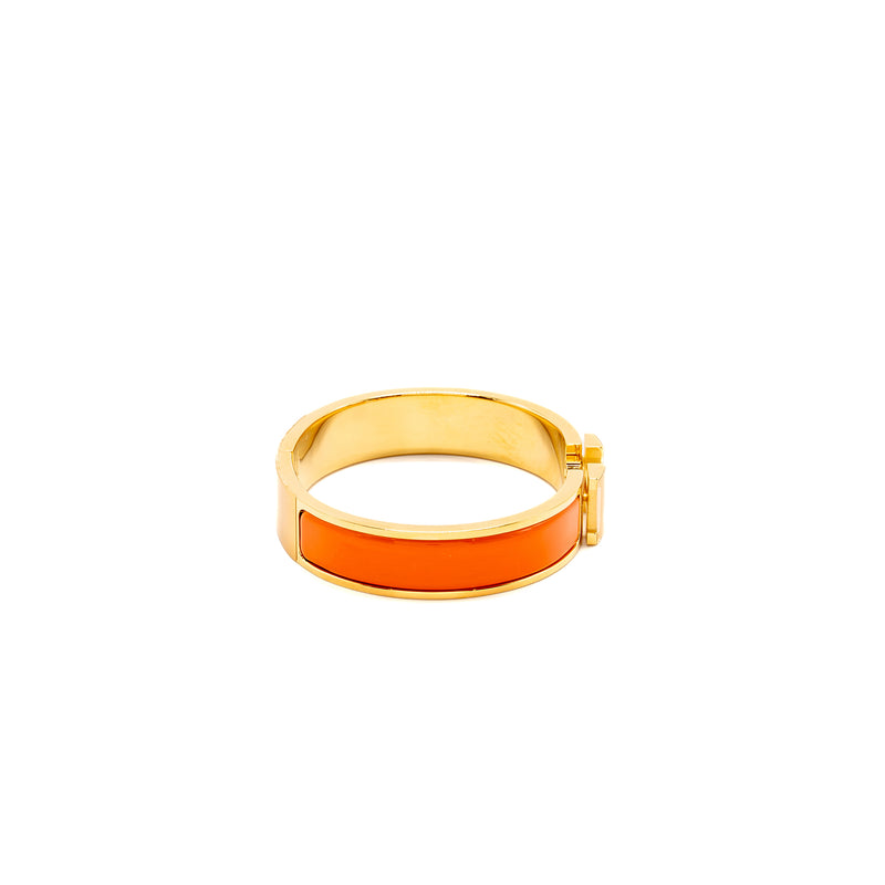 Hermes Size PM Clic H Bracelet Orange GHW