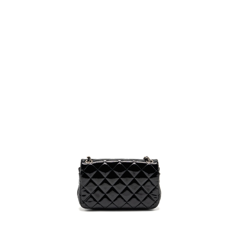 Chanel CC Mini Flap Bag Patent Black SHW