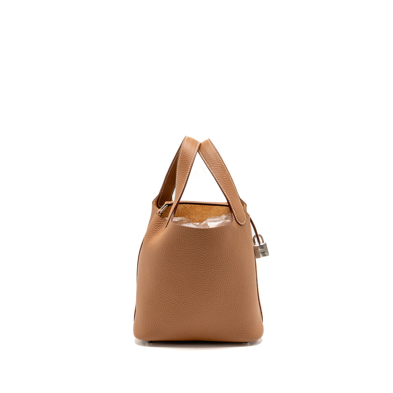 Hermes Picotin 18 Lock Bag Clemence Gold SHW Stamp K
