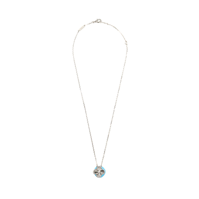 Van Cleef & Arpels 2020 Holiday Limited Pendant Guilloche White Gold Diamond
