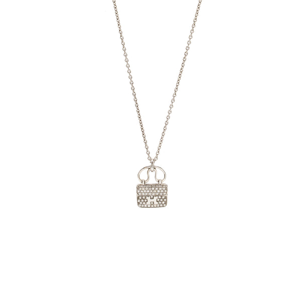 Hermes Constance pendant white gold with diamonds