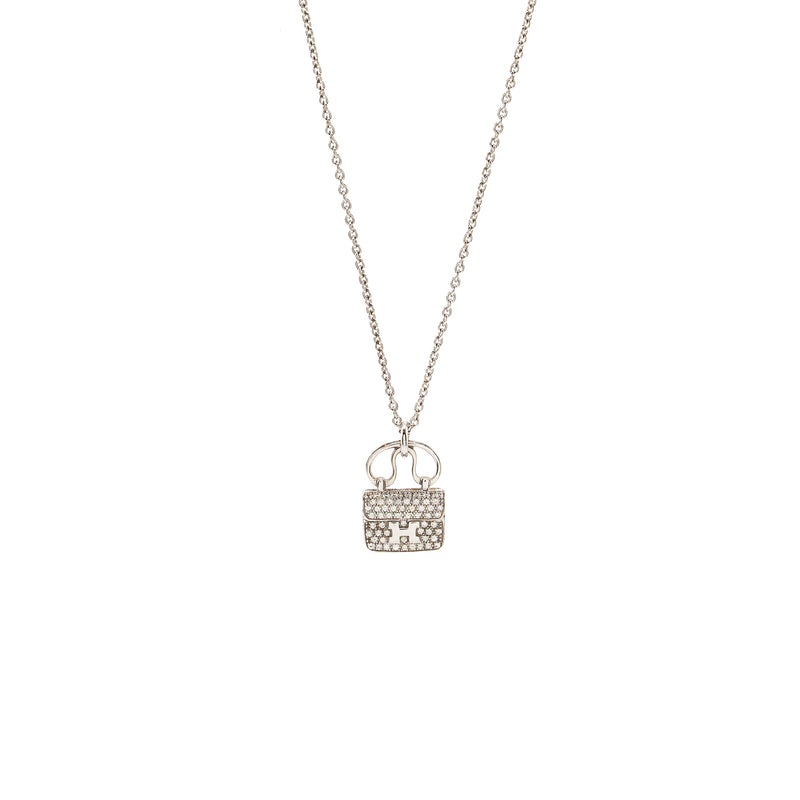 Hermes Constance pendant white gold with diamonds