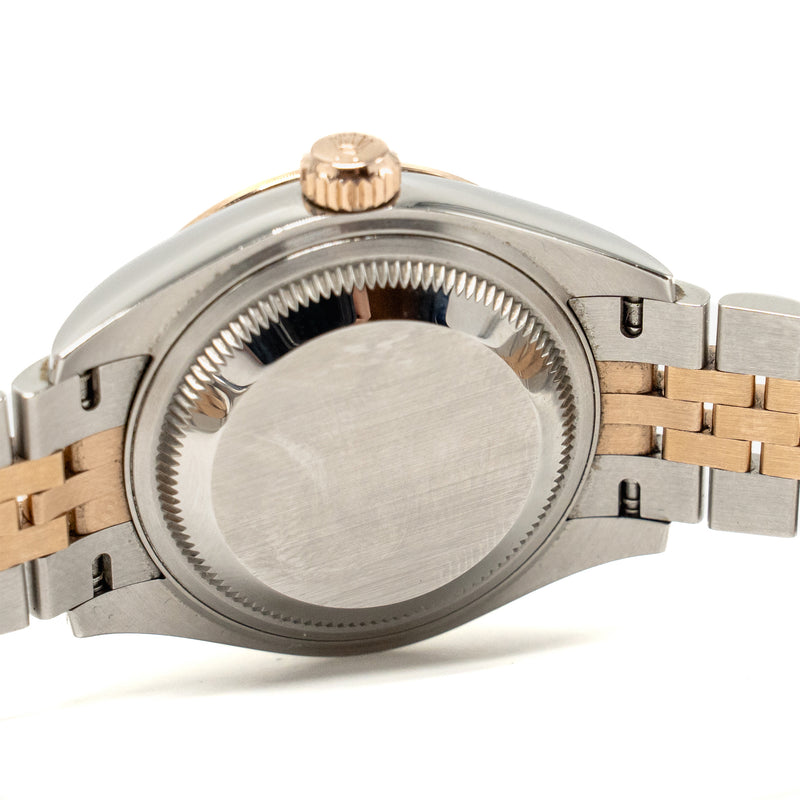 Rolex 28mm Lady-Datejust Oystersteel/Everose Gold/Diamonds, Oliver Green Dial, Jubilee Bracelet, Model: M279381RBR-0007