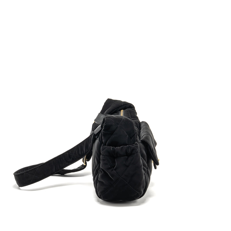 Chanel 24N Ski Series Coconeige Shoulder Bag Nylon Black GHW(microchip)