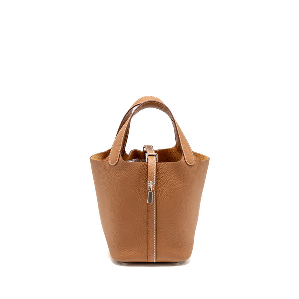 Hermes Picotin 18 Lock Bag Clemence Gold SHW Stamp K