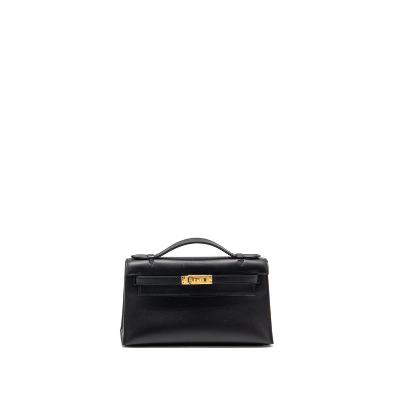 Hermes Kelly Pochette Swift Black GHW Stamp Y