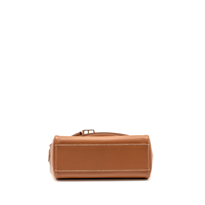 Hermes Kelly Messenger PM Bag Evercolor Gold SHW Stamp W