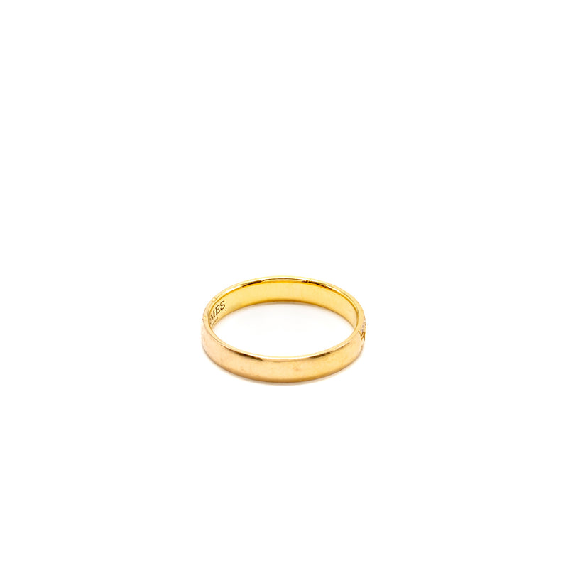 Hermes Size 58 Ever Herakles Wedding Band Rose Gold, Diamonds