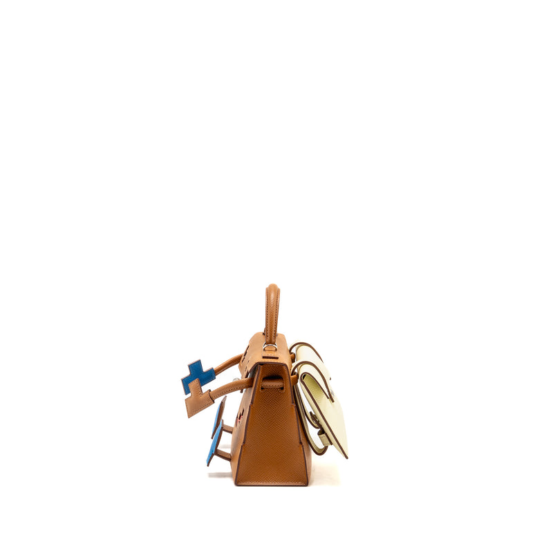 Hermes kellydole / kelly dole picto epsom gold / Zanzibar /  orange field / Milton SHW stamp K