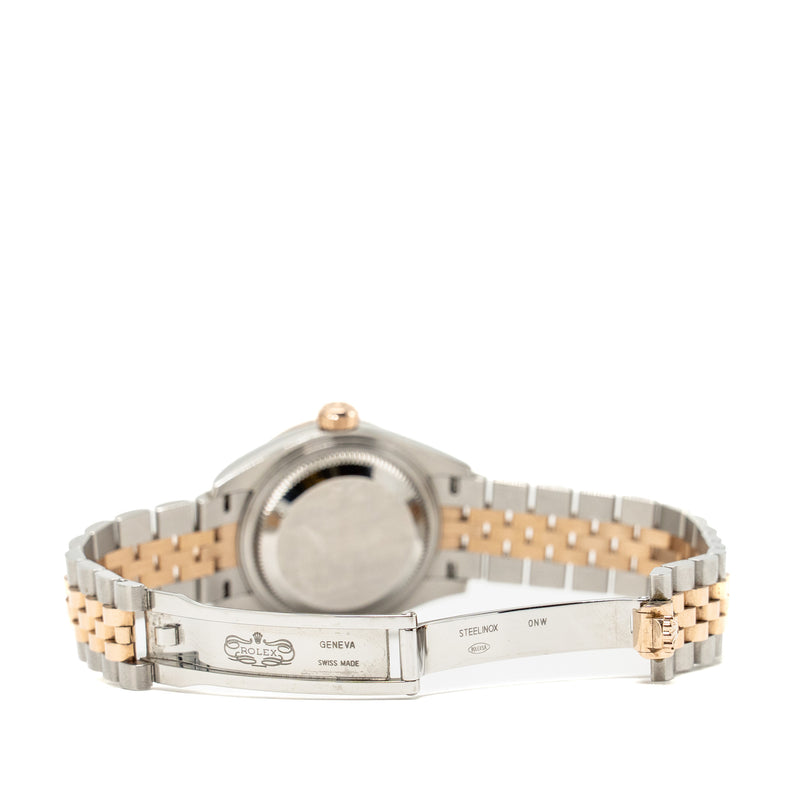Rolex 28mm Lady-Datejust Oystersteel/Everose Gold/Diamonds, Oliver Green Dial, Jubilee Bracelet, Model: M279381RBR-0007