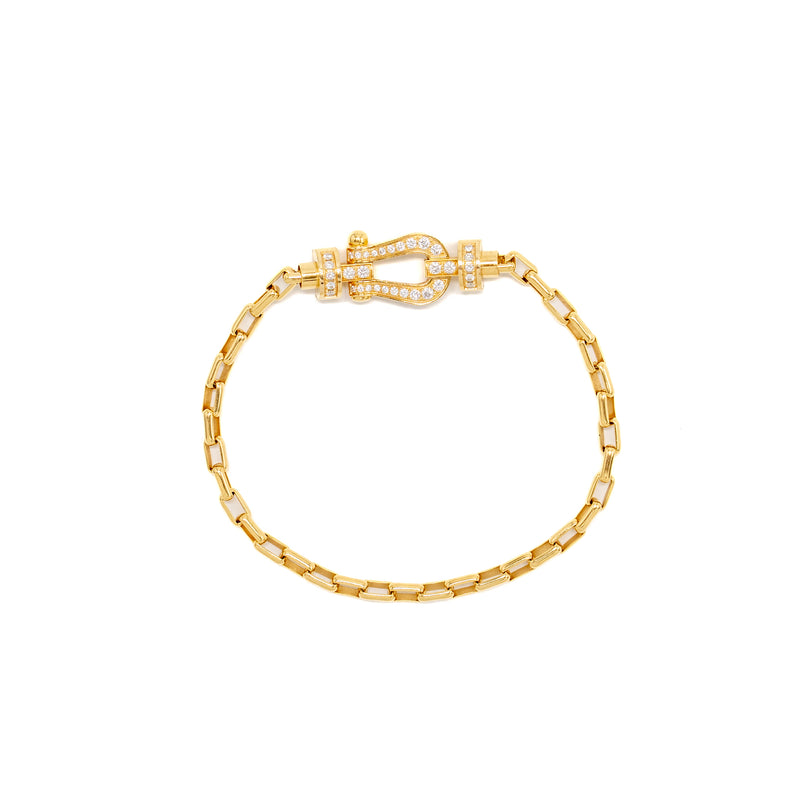 Fred Force 10 Buckle Medium Model Yellow Gold, Diamonds with 3 Size 14 Bracelets (Sell in Set)