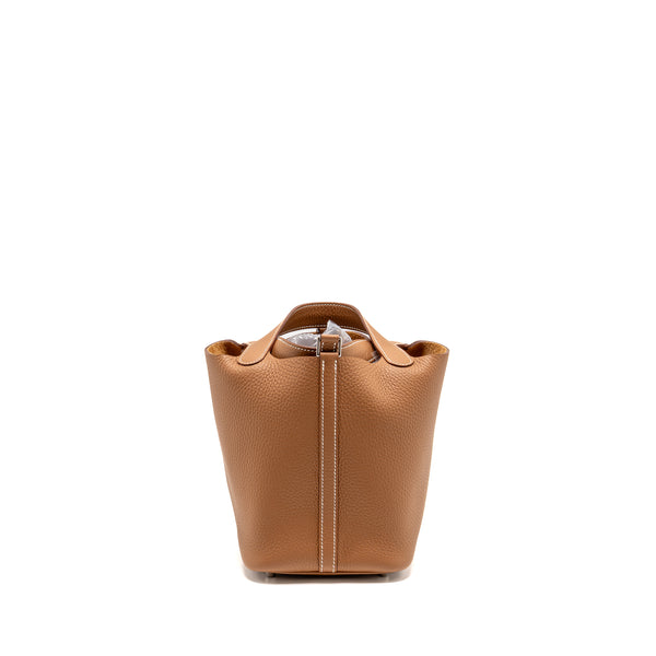 Hermes Picotin 18 Lock Bag Clemence Gold SHW Stamp K