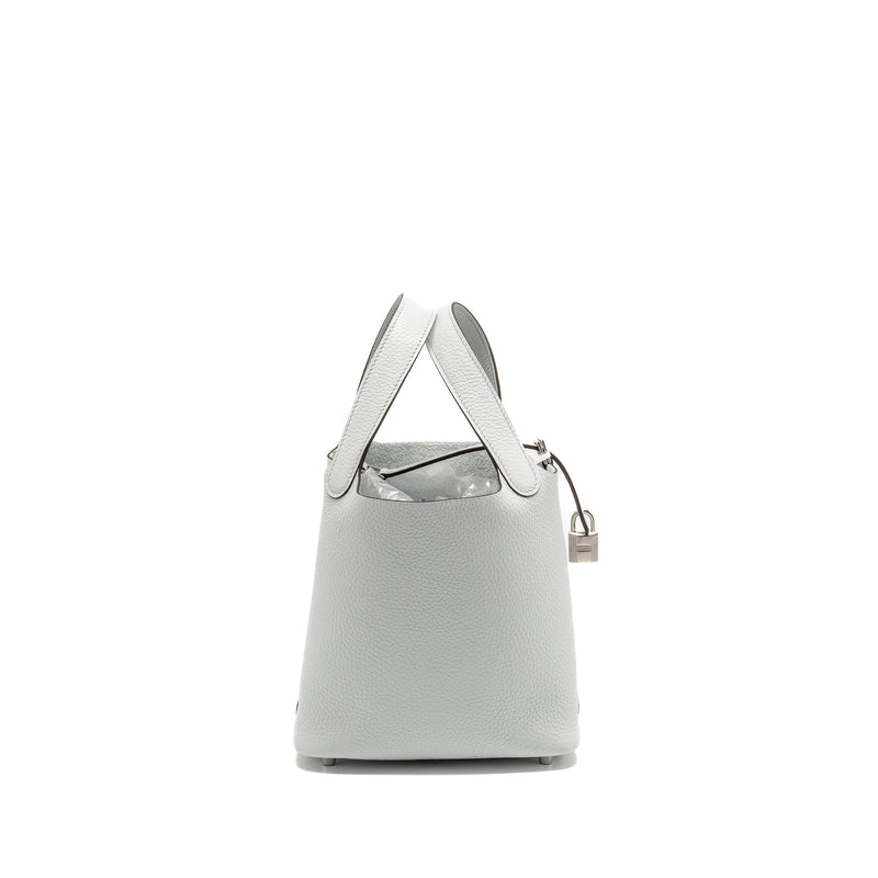Hermes Picotin 18 Lock Bag Clemence Blue Pale SHW Stamp K