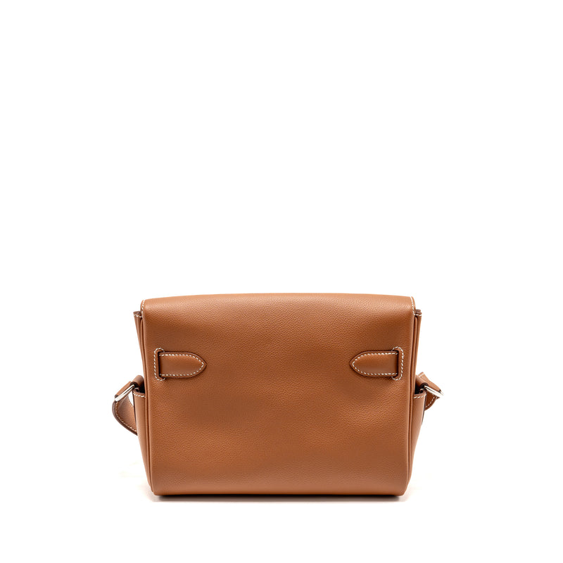 Hermes Kelly Messenger PM Bag Evercolor Gold SHW Stamp W