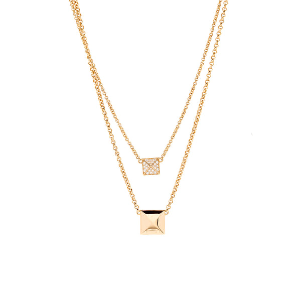 Hermes size 38 Clou d’H pendant rose gold with diamonds