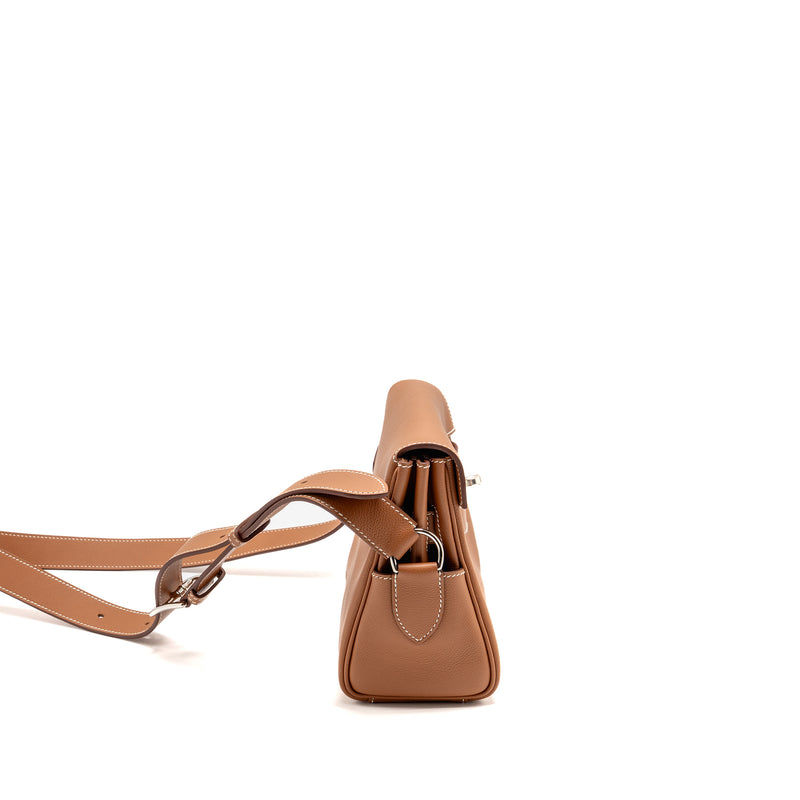 Hermes Kelly Messenger PM Bag Evercolor Gold SHW Stamp W