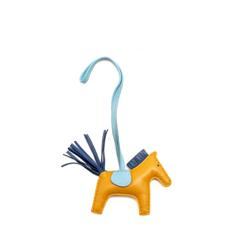 Hermes Rodeo PM Bag Charm Jaune Ambre/Blue Saphir/Celeste Stamp A