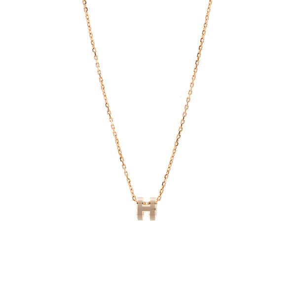 Hermes Mini Pop H Pendant Marron Glace RGHW