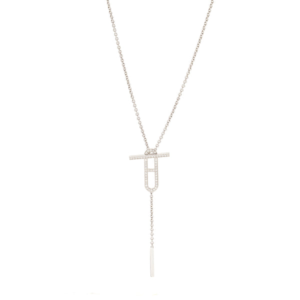 Hermes Ever Chaine D Andre necklace white gold diamonds