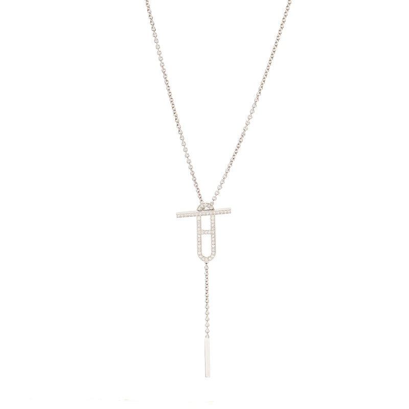 Hermes Ever Chaine D Andre necklace white gold diamonds