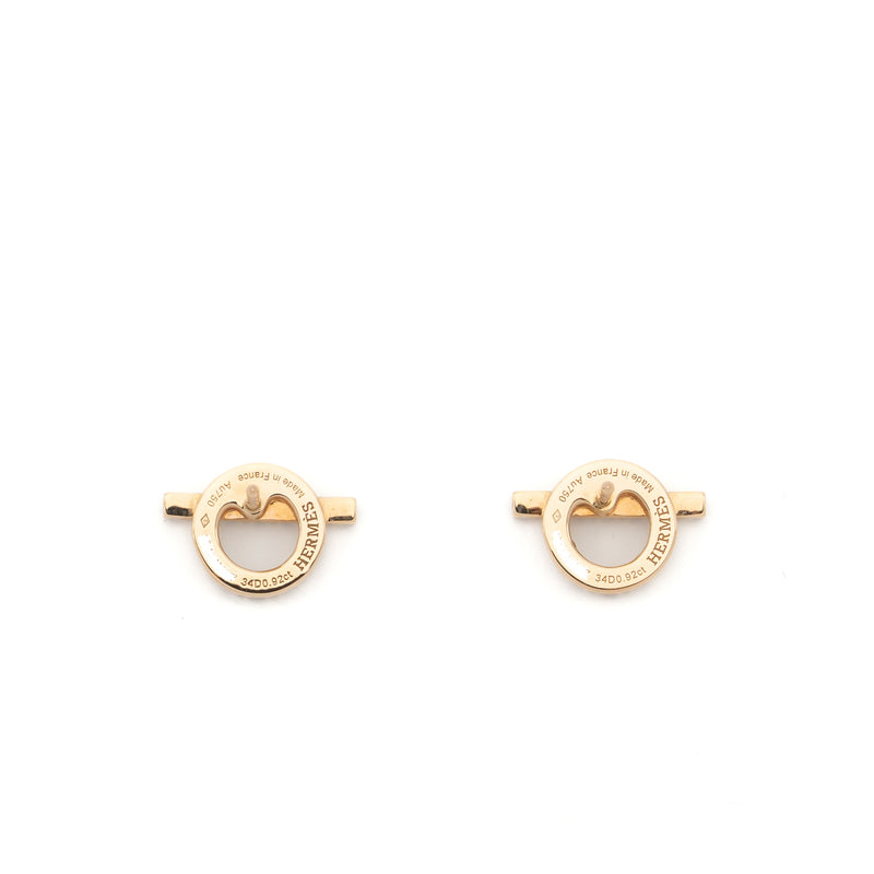 Hermes Finesse earrings rose gold, diamonds