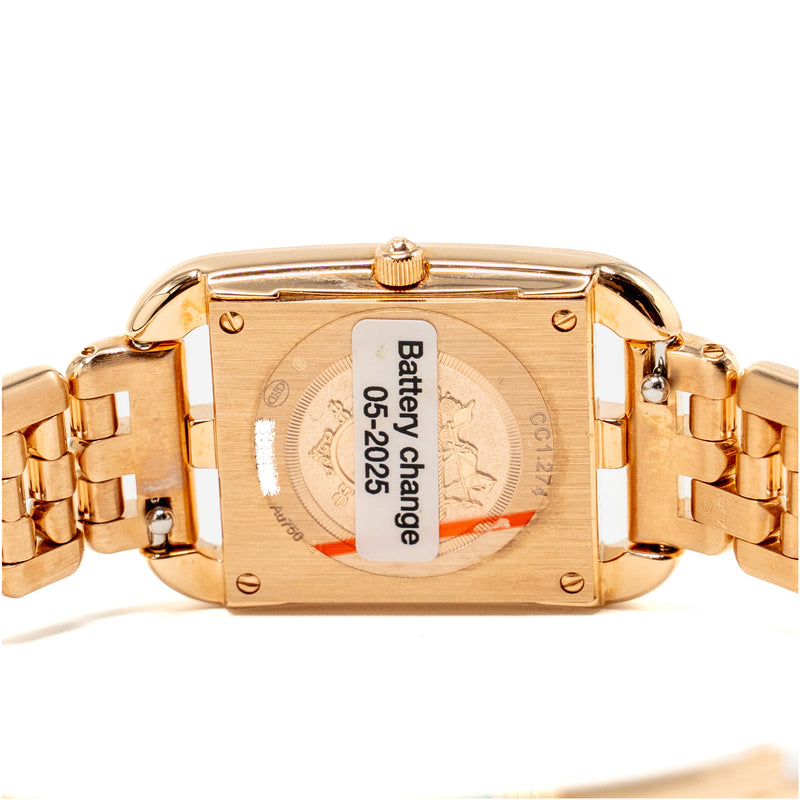 Hermes Cape Cod Watch Small Model 31mm Rose Gold, Diamonds