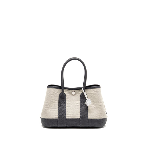 Hermes Neo Garden Party 23 Canvas/Negonda Ecru/Bleu Glacier/Ardoise SHW Stamp K