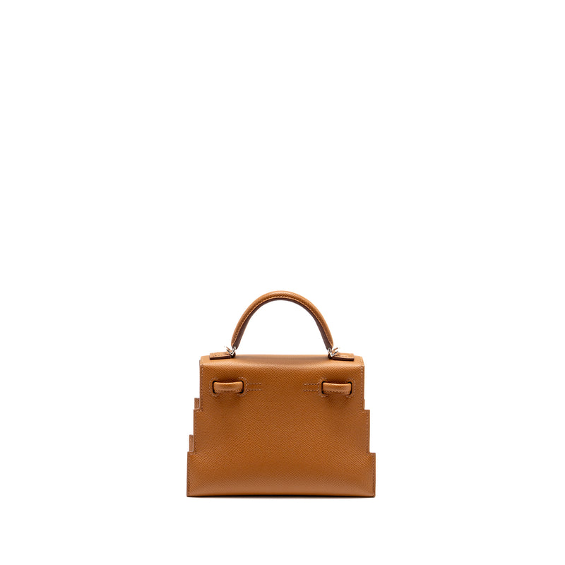 Hermes kellydole / kelly dole picto epsom gold / Zanzibar /  orange field / Milton SHW stamp K