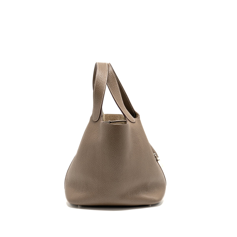 Hermes Picotin 22 Lock Bag Clemence Etoupe SHW Stamp D