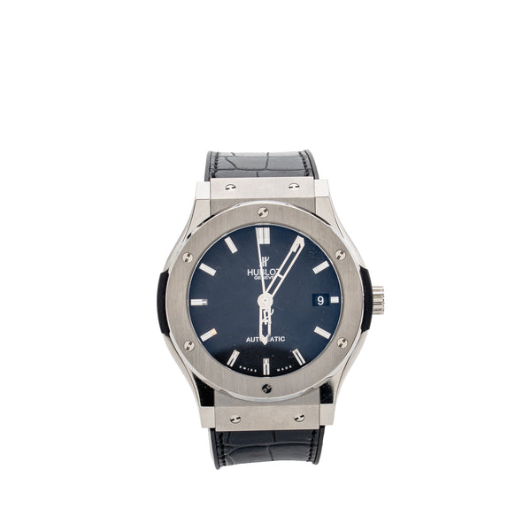 Hublot Classic Fusion 45mm titanium watch black dial model: 511.NX.1170.RX