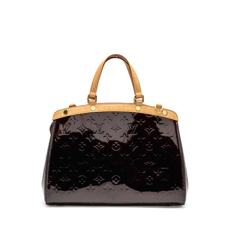 Louis Vuitton Vernis Brea MM Bag Monogram Patent Amarante GHW
