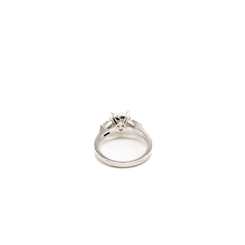 Graff Size 49 Promise Heater Shape Diamond Engagement Ring, 1.01 Carat, E Color, VS1, Platinum