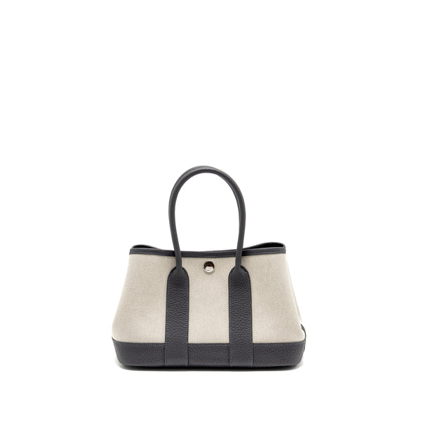 Hermes Neo Garden Party 23 Canvas/Negonda Ecru/Bleu Glacier/Ardoise SHW Stamp K