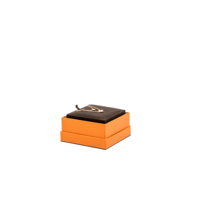 Hermes size 38 Clou d’H pendant rose gold with diamonds