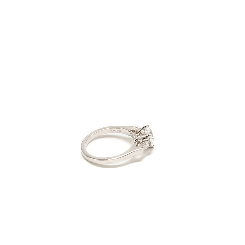 Graff Size 49 Promise Heater Shape Diamond Engagement Ring, 1.01 Carat, E Color, VS1, Platinum