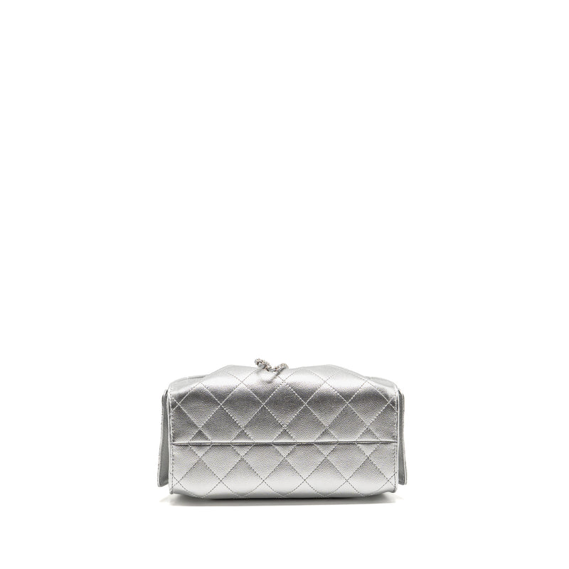 Chanel 25 Mini caviar silver SHW (microchip)