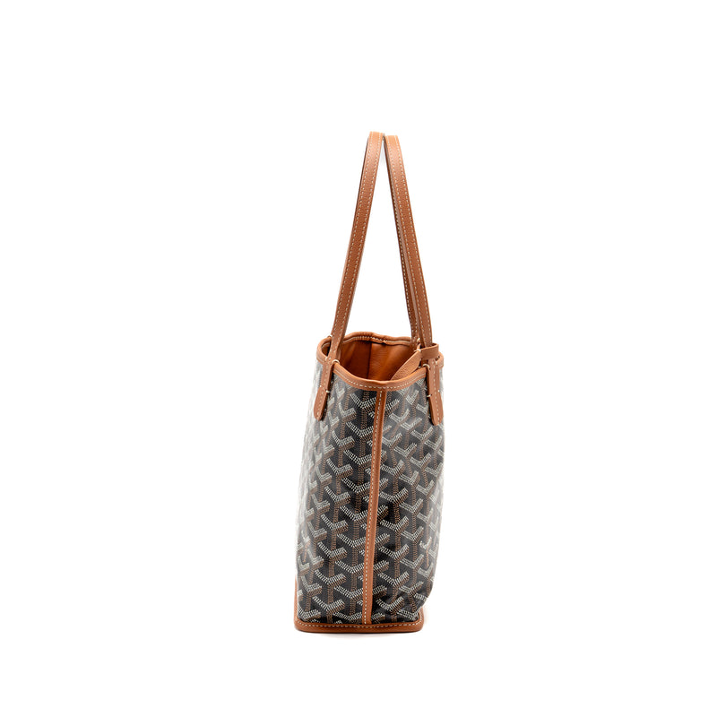Goyard Mini Anjou Tote Bag Goyardine Canvas/Calfskin Tan SHW