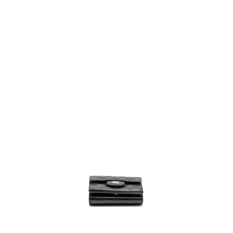 Chanel Small Compact Wallet Caviar Black LGHW (microchip)