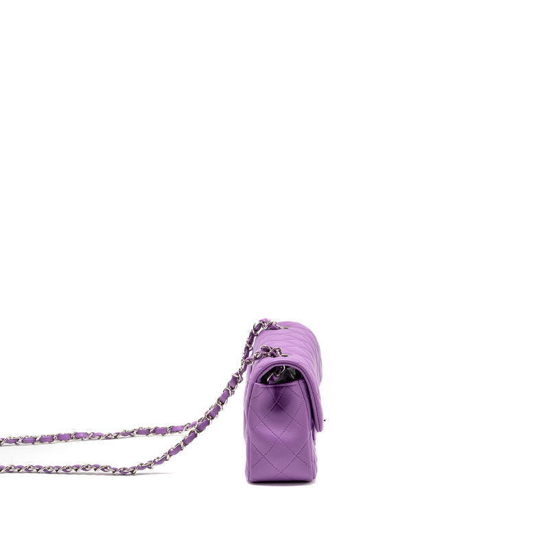 Chanel Mini Rectangular Flap Bag Lambskin Purple SHW