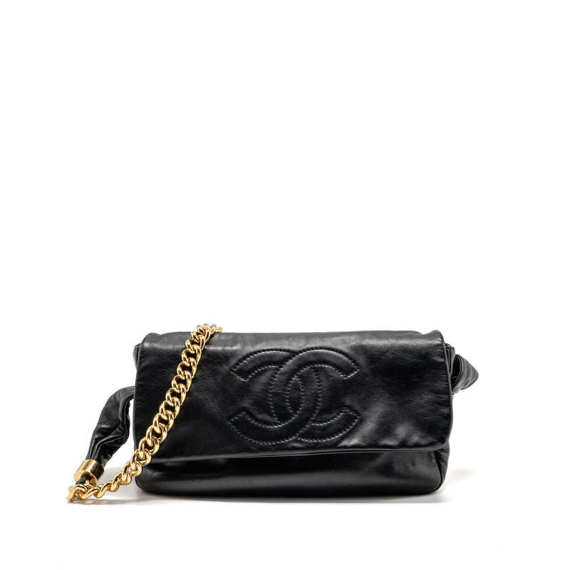 Chanel Rodeo Drive Flap Bag Calfskin Black GHW