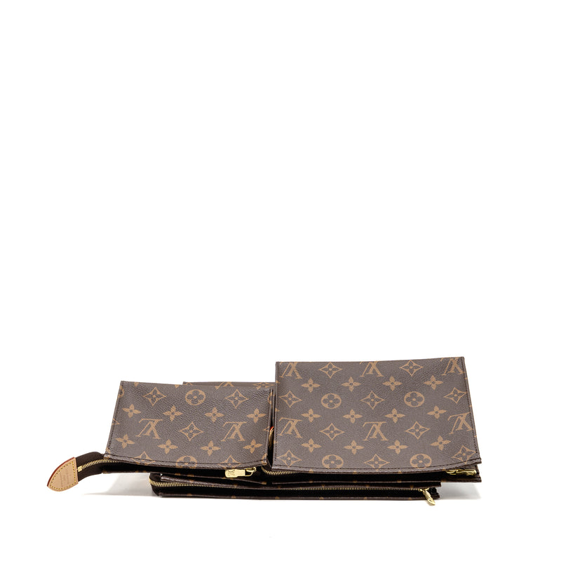 Louis Vuitton Trio Toilet Pouch Monogram Canvas GHW