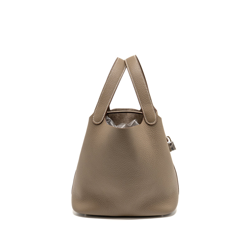 Hermes Picotin 22 Lock Bag Clemence Etoupe SHW Stamp K