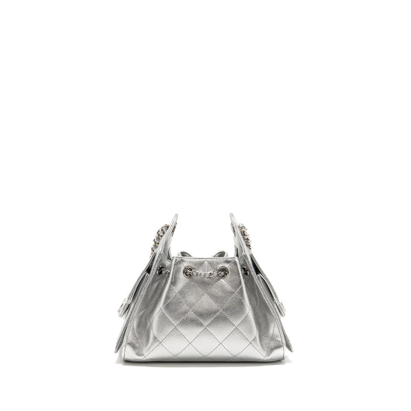 Chanel 25 Mini caviar silver SHW (microchip)