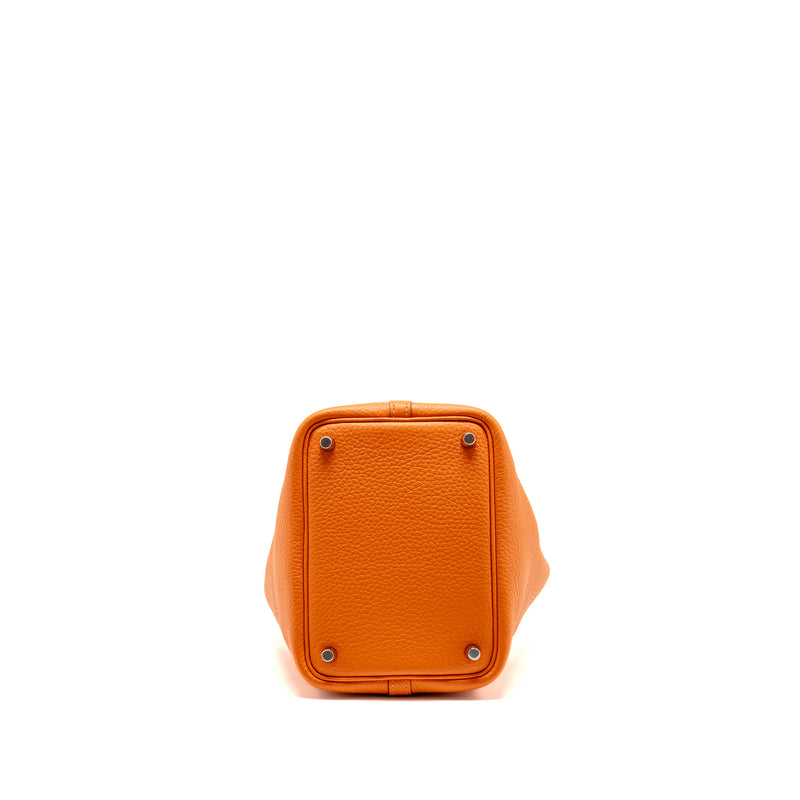 Hermes Picotin 18 Lock Bag Clemence Orange SHW Stamp B