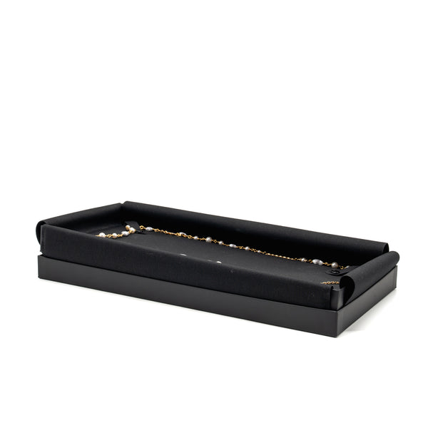 Chanel CC Star Long Necklace Pearl/Crystal Gold Tone