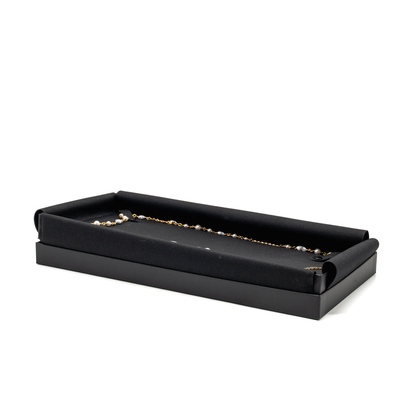 Chanel CC Star Long Necklace Pearl/Crystal Gold Tone