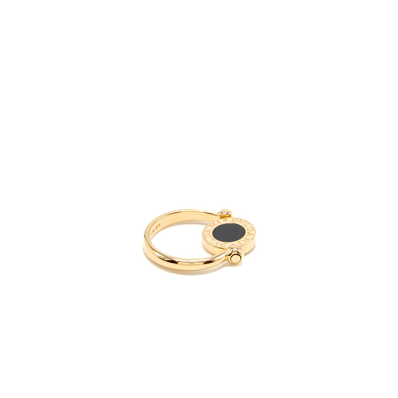 Bvlgari size 52 Bvlgari Ring Yellow Gold/Onyx/Coral Black/Orange