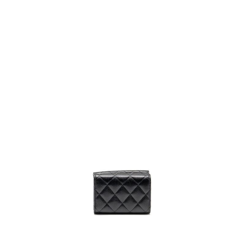 Chanel Small Compact Wallet Caviar Black LGHW (microchip)